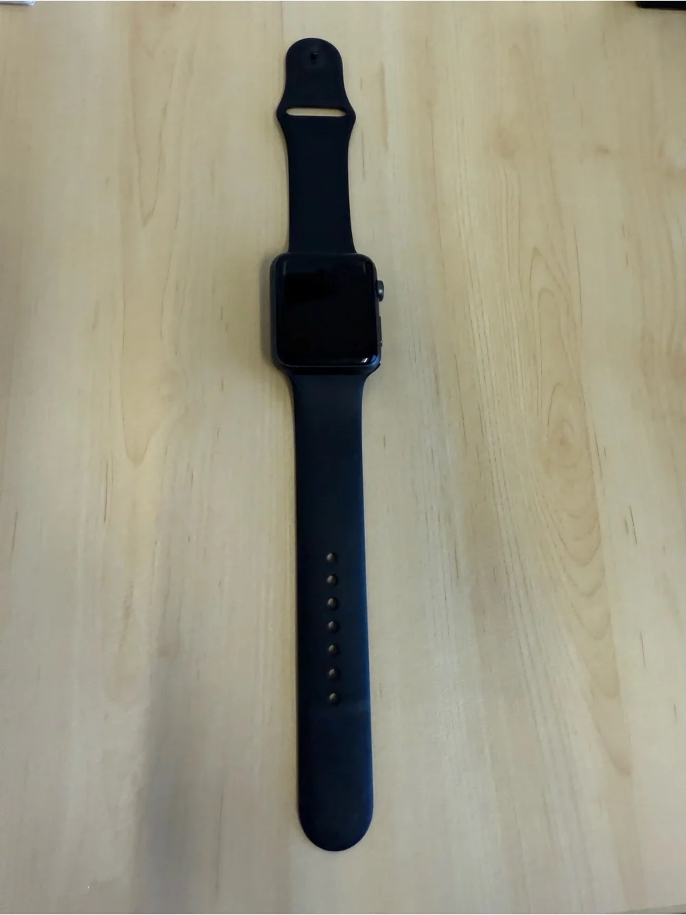 Apple Watch Series 1 42 mm with Black Silicone Band